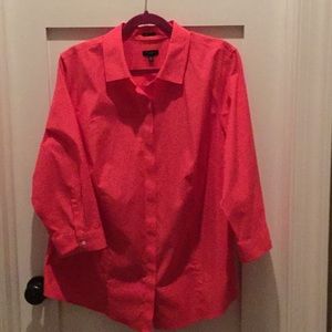 Talbots long sleeve blouse, hidden buttons.